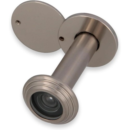 Amig - Door Viewer | Super Angle Lens | For Entrance Doors Indoor and Outdoor | Matt Chrome-Plated Colour | Steel | Dimensions: Diameter 14 mm | Door Thickness 55-80 mm | Fire Rated Doors