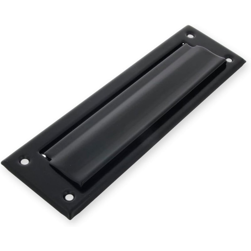 Amig - Letter Box for Letterbox - For Interior and Exterior Walls or Doors - Steel Letter Slot - Size 254 x 73 cm - Slotted Dimensions: 198 x 48 mm - Black Colour