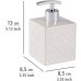 Wenko Cordoba 22650100 Soap Dispenser Liquid Soap Dispenser, Detergent Dispenser Capacity 0.5 l, ceramic, 8.5 x 13 x 8.5 cm