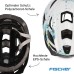 Fischer Erwachsene Fahrradhelm, Radhelm, Cityhelm Urban, S/M oder L/XL, mit beleuchtetem Innenring-System