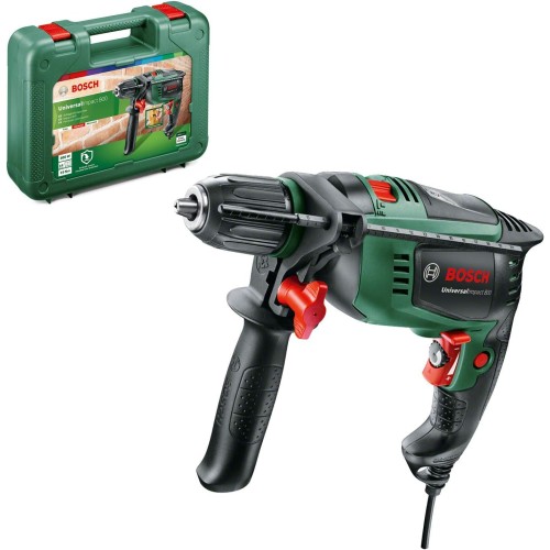 Bosch Home and Garden Hammer Drill, Universal Impact 800 (800 watt, Case), Black/Green