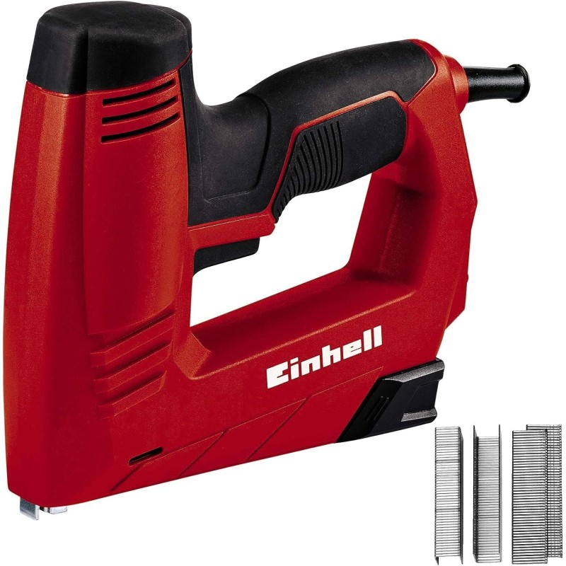 Einhell TC-EN 20 E Electric Tacker (20 Shots per Minute, 6 - 14 mm Staple Length, 14 mm Nail Length, Includes 1000 Staples and 500 Nails)