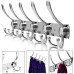 Lylin Coat Rack, Stainless Steel Coat Hooks, Towel Hooks, Bathrobe Hooks, Coat Rack, Approx. Max. Load 30 kg