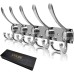 Lylin Coat Rack, Stainless Steel Coat Hooks, Towel Hooks, Bathrobe Hooks, Coat Rack, Approx. Max. Load 30 kg