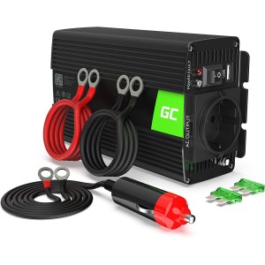 Green Cell® 300 W / 600 W 12 V to 230 V Sine Wave Volt Car Voltage Converter Inverter Power Solar Inverter DC AC Converter Current Transformer Caravan Car Modified Sine Wave Cigarette Lighter Socket