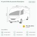 TRAVORA - Motorhome Protective Cover - Weatherproof Motorhome Covers - High-Quality Motorhome Tarpaulin - 790 x 235 x 275 cm Large Motorhome Protective Cover - Safe Protection Against Dust and