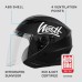 Westt Jet Motorcycle Helmet Matt Black Double Visor Helmet - Scooter - ECE Certified, S (55-56CM), matt black