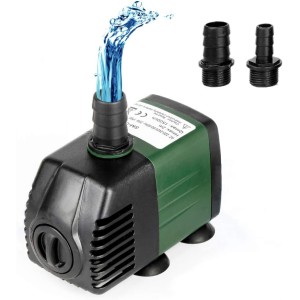 Homvik Water Pump 1500L/H 25W Aquarium Pond Fish Fountain Freshwater Saltwater Circulation with 2 Nozzles 2M Height