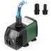 Homvik Water Pump 1500L/H 25W Aquarium Pond Fish Fountain Freshwater Saltwater Circulation with 2 Nozzles 2M Height