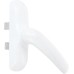 Amig - Practical window handle with aluminium base and PVC cover in white with concealed screw connection | 180 x 35 mm · height 64 mm · without square