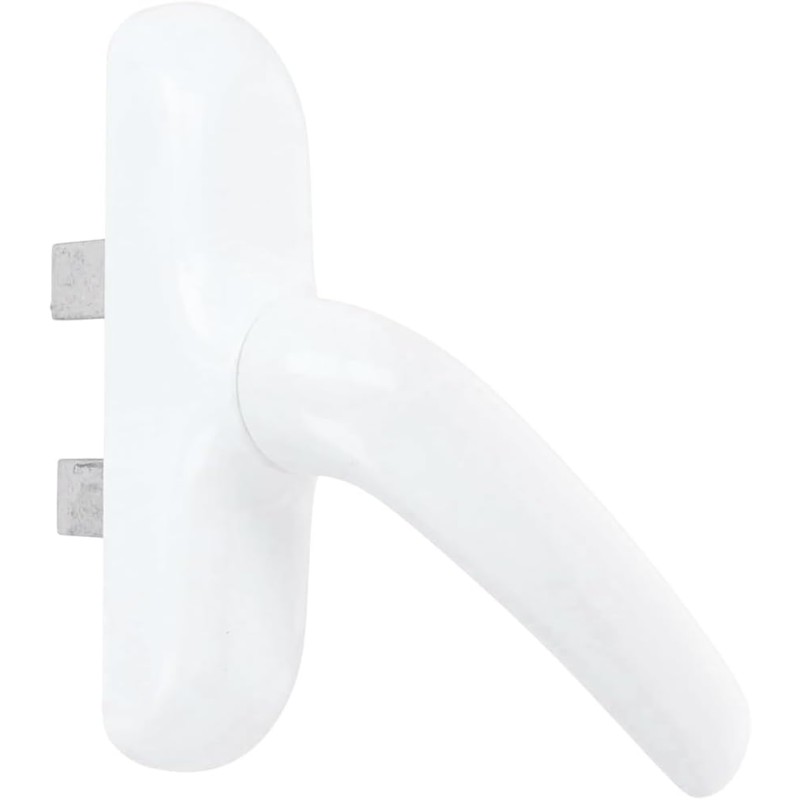 Amig - Practical window handle with aluminium base and PVC cover in white with concealed screw connection | 180 x 35 mm · height 64 mm · without square