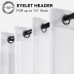 Deconovo Set of 2 Transparent Voile Eyelet Curtains, 229 x 140 cm, White
