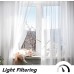 Deconovo Set of 2 Transparent Voile Eyelet Curtains, 229 x 140 cm, White