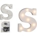 OOTB Illuminated Letter S Light with 7 LED, Wood White