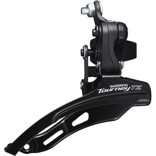 Shimano Tourney/TY FD-TZ500 6-speed MTB front derailleur, down swing, down pull, 28.6mm, 66-69, 42T black/silv
