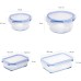 AmazonBasics - Food containers made of glass for food, with lid, 7-piece set