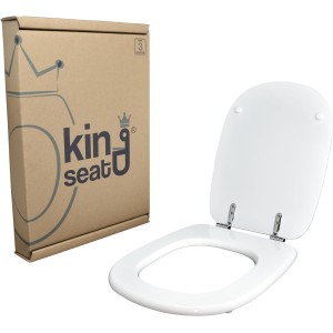 Ideal Standard Tesi MDF Toilet Seat White with Chrome Brass Hinges