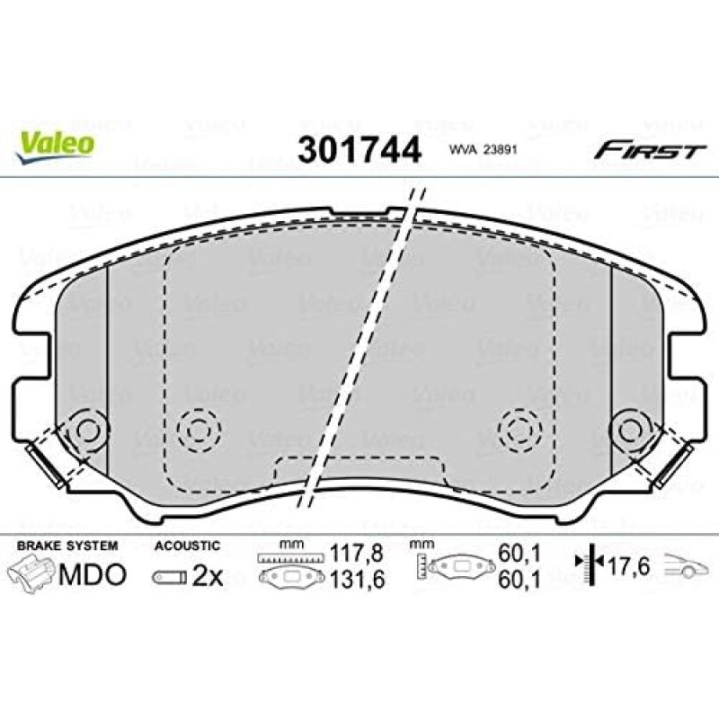 Valeo 301744 Brake Pads