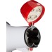 Relaxdays Stadium Megaphone, Bullhorn, Ole Sound, Funny, Party, 10 Watt, Plastic, HxWxD: 21 x 13.5 x 22 cm, Red/White