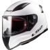 LS2, Rapid Solid Full Face Motorcycle Helmet, White, M