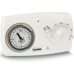 VEMER VE618500 CM100 Programmable Room Thermostat with Daily Programme, Battery Operated, Easy to Install, White