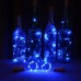 uhat® Pack of 6 Bottle Cork Light 15 LED Bulbs Lighting Copper Wire String Lights Dinner Lights for Bottle Party DIY Indoor Outdoor Blue