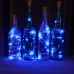 uhat® Pack of 6 Bottle Cork Light 15 LED Bulbs Lighting Copper Wire String Lights Dinner Lights for Bottle Party DIY Indoor Outdoor Blue