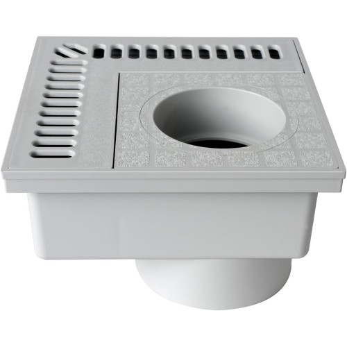 First Plast chan20g-y Manhole Cover syphom Corner in PVC, Grey, 200 x 200 mm