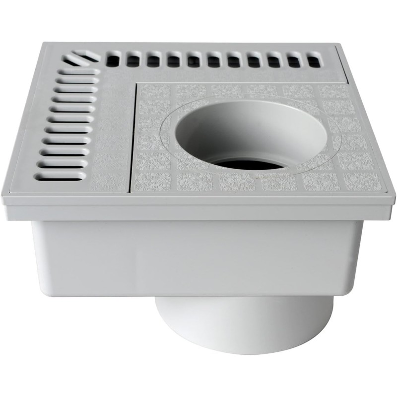 First Plast chan20g-y Manhole Cover syphom Corner in PVC, Grey, 200 x 200 mm