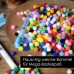 OfficeTree 500 Pompoms Colourful – Pompoms Craft Plush for Children and Adults – Felt Balls Colourful 10 mm – Decorate Sewing, DIY Party