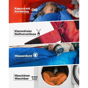 MalloMe Outdoor Sleeping Bag for Adults and Children, Sleeping Bag, Winter, Sleeping Bags, Camping Sleeping Bag, Blanket Sleeping Bag, Winter Sleeping Bag, Lightweight, Portable, Warm, Blanket