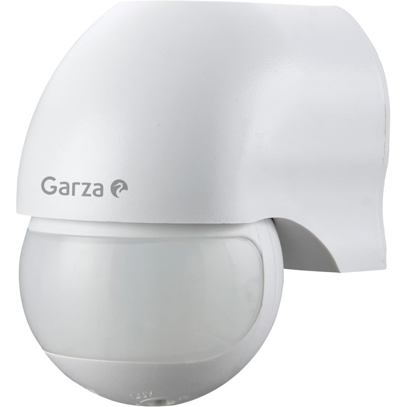 Heron Wall Power – Infrared Motion Detector, 180 ° Detection Angle, IP44 (Exterior), White