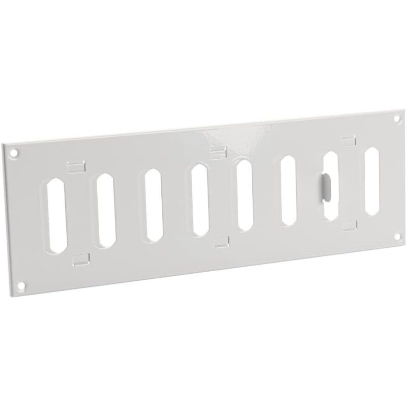 Adjustable Sliding hit & Miss air Vent 300x100mm / 12x5 inch Metal Ventilation Grille White mr3010r