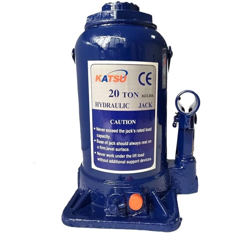 KATSU Tools Katsu 161128A Hydraulic Bottle Jack 20 Ton Heavy Duty Lifting Stand For Small Or Large Vehicles