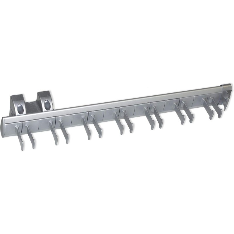 Emuca - Extendable Side Belt Holder for Cabinets, Aluminium and Plastic, Matt Anodized