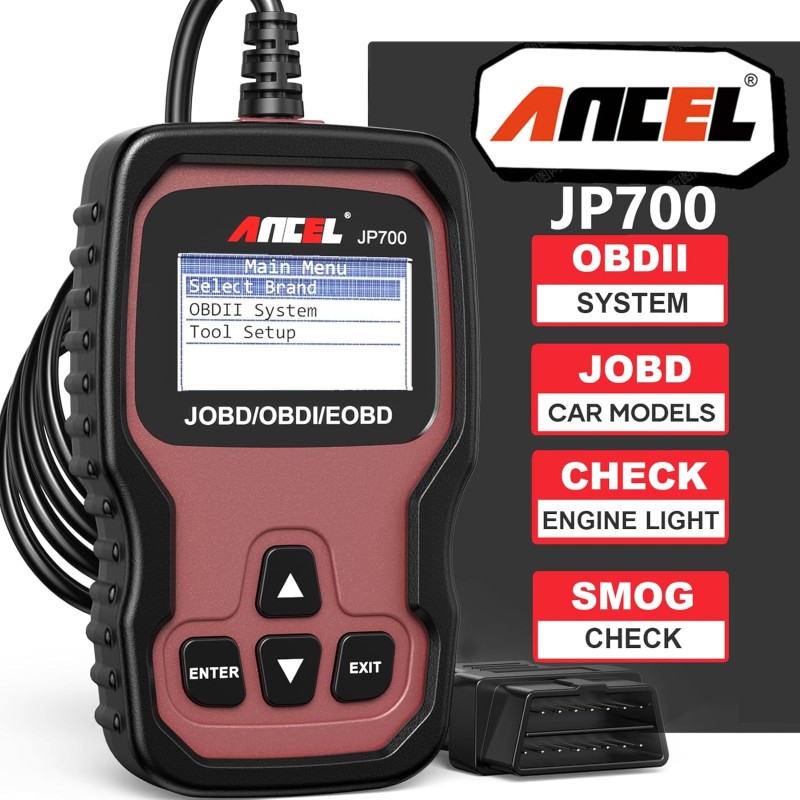 ANCEL JP700 Automotive JOBD Code Reader (Japanese Vehicles) Car OBD2 Scanner Check Engine Light Scan Tool for Read and Erase Fault Codes