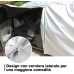 LOETAD Car Cover Waterproof Dustproof Anti-UV Windproof 470 x 180 x 150 cm Universal - Silver