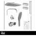 EISL EASY FRESH DX12006 Shower Set, 2-in-1 with Large Rain Shower (250 x 200 mm) and Hand Shower, Ideal for Fitting into Existing Drill Holes, Complete Mounting Kit Included, Chrome
