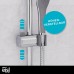 EISL EASY FRESH DX12006 Shower Set, 2-in-1 with Large Rain Shower (250 x 200 mm) and Hand Shower, Ideal for Fitting into Existing Drill Holes, Complete Mounting Kit Included, Chrome