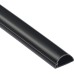 D-Line 1M3015B Mini Cable Duct, Self-Adhesive, Semi-Circular Cable Routing, Cable Strip, 1 x 30 mm (W) x 15 mm (H) x 1 Metre Length, Black