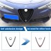 Carbon Fiber Style ABS Plastic Front Grill Decoration Frame Trim For Stelvio 2017 2018 2pcs