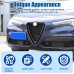 Carbon Fiber Style ABS Plastic Front Grill Decoration Frame Trim For Stelvio 2017 2018 2pcs