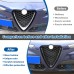 Carbon Fiber Style ABS Plastic Front Grill Decoration Frame Trim For Stelvio 2017 2018 2pcs