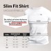 Natural Athlet Men's Fitness T-Shirt Modal - Men's Short-Sleeved Shirt for Gym & Training - Slim Fit, Long with Crew Neck
