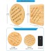 Conisy Heat-resistant trivet, set of 4, bamboo, non-slip, washable coasters for kitchen, bowl, pot, pan, pot and plate (15 cm)