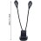 Dilwe LED Light for Music Stand, Adjustable Double Head Clip on Lamp with USB Cable Lamp for E-Reader, Book & Bed Headboard (8 Beads)