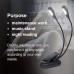 Dilwe LED Light for Music Stand, Adjustable Double Head Clip on Lamp with USB Cable Lamp for E-Reader, Book & Bed Headboard (8 Beads)
