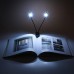 Dilwe LED Light for Music Stand, Adjustable Double Head Clip on Lamp with USB Cable Lamp for E-Reader, Book & Bed Headboard (8 Beads)