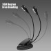 Dilwe LED Light for Music Stand, Adjustable Double Head Clip on Lamp with USB Cable Lamp for E-Reader, Book & Bed Headboard (8 Beads)