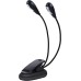 Dilwe LED Light for Music Stand, Adjustable Double Head Clip on Lamp with USB Cable Lamp for E-Reader, Book & Bed Headboard (8 Beads)